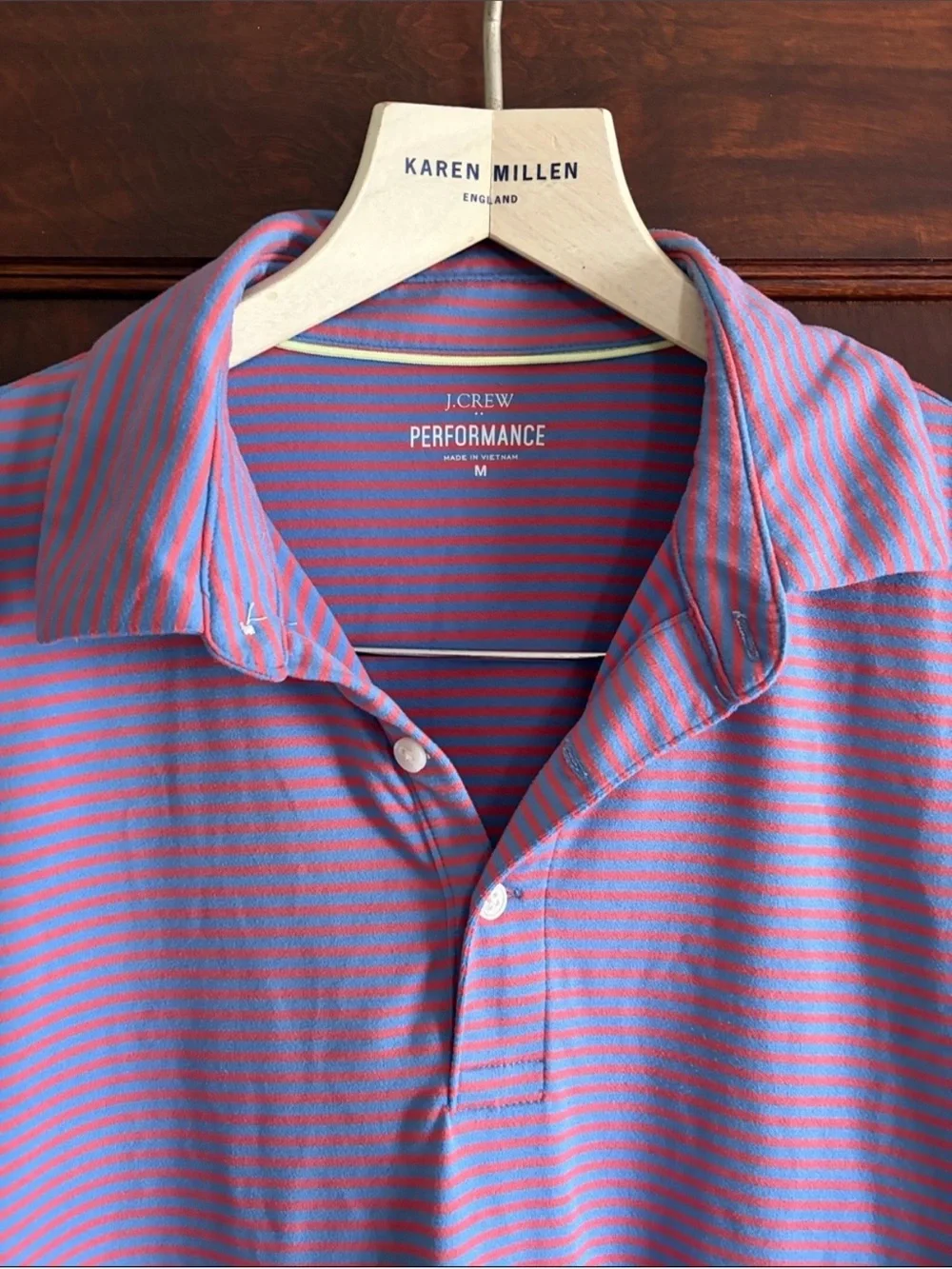 J Crew Medium Striped Red and Light Blue Tee
